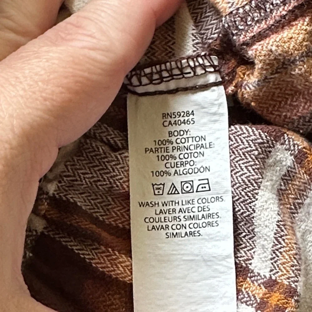 The Children's Place Girls Plaid Ruffle‎ Hem Button-Up Top Size XXL 16